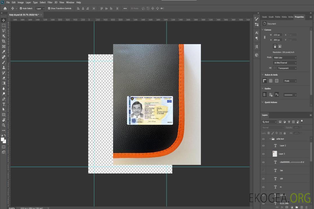 Photolook de la carte d'identité du Kosovo template Photolook de la carte d'identité du Kosovo template